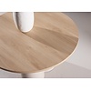 Olivia Blank Eiken/Beige Salontafel Rond Ø80 cm