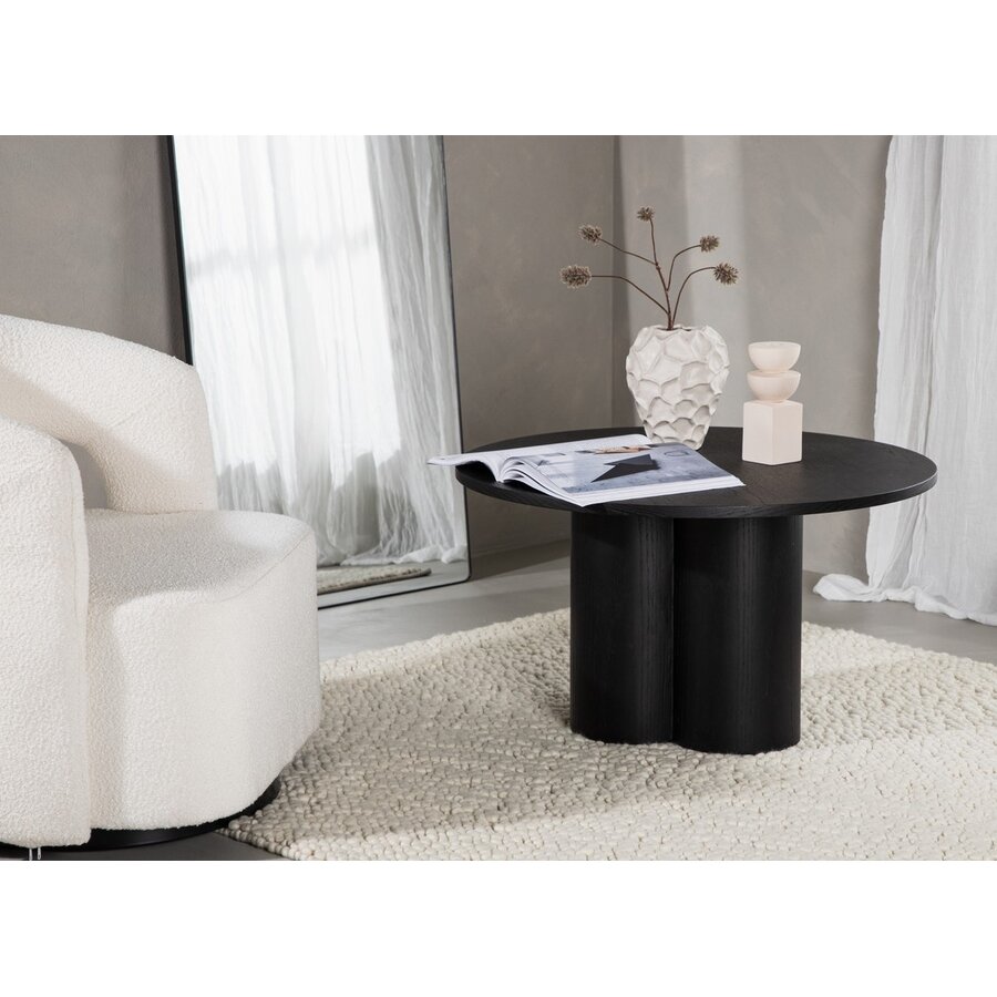 Olivia Zwart Salontafel Rond Ø80 cm