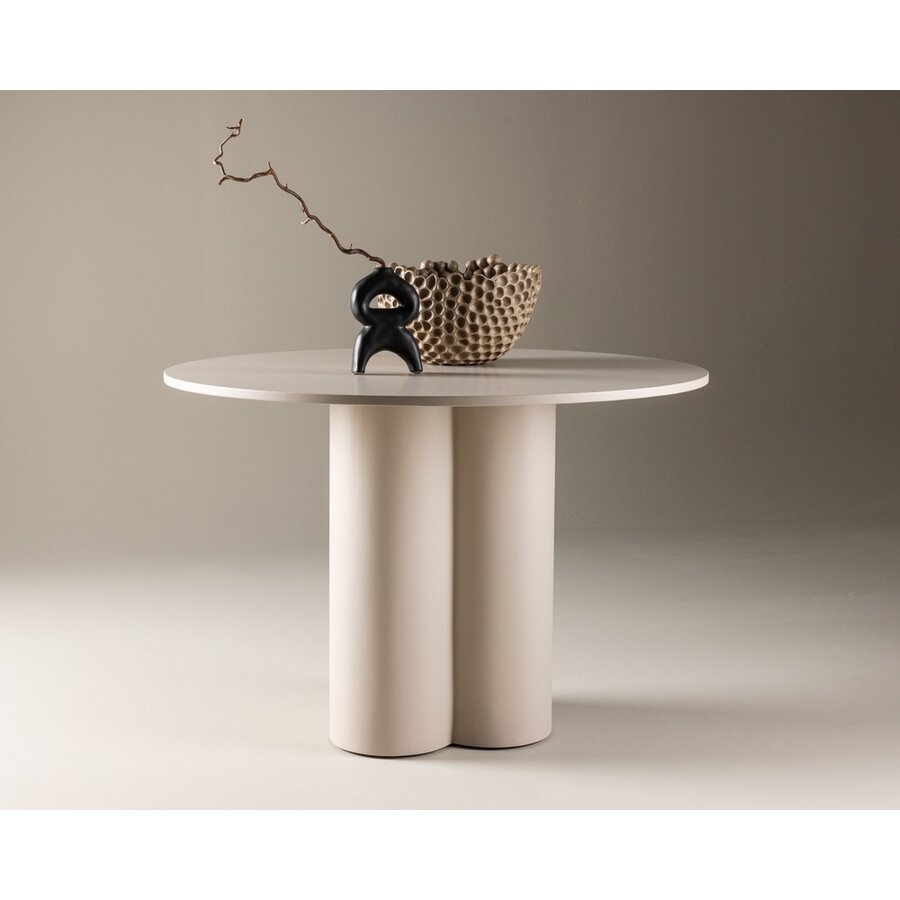 Olivia Beige Eettafel Rond Ø110 cm