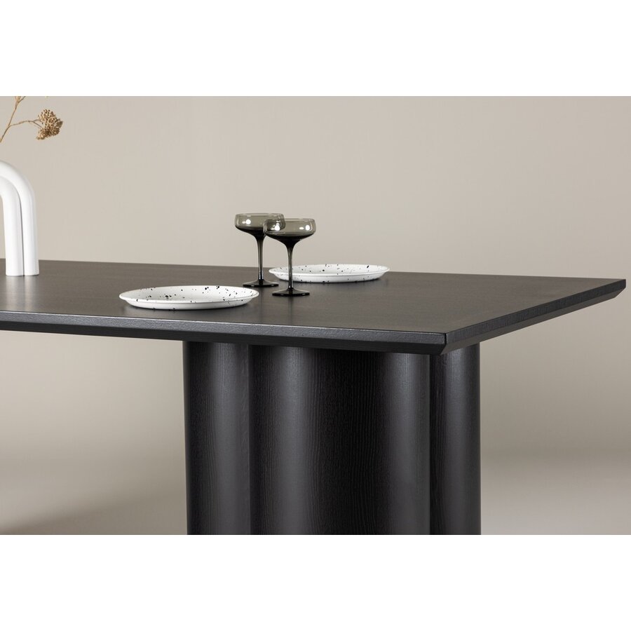 Olivia Zwart Eettafel Rechthoek 210 cm