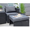 Quad 5-delige Loungeset Zwart Rotan