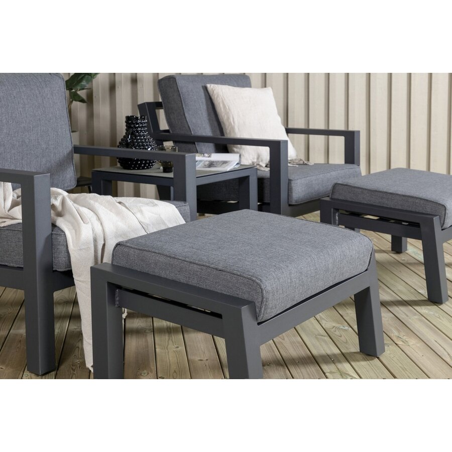 Barcelona 5-delige Loungeset Zwart