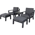 Hjem interiors Barcelona 5-delige Loungeset Zwart