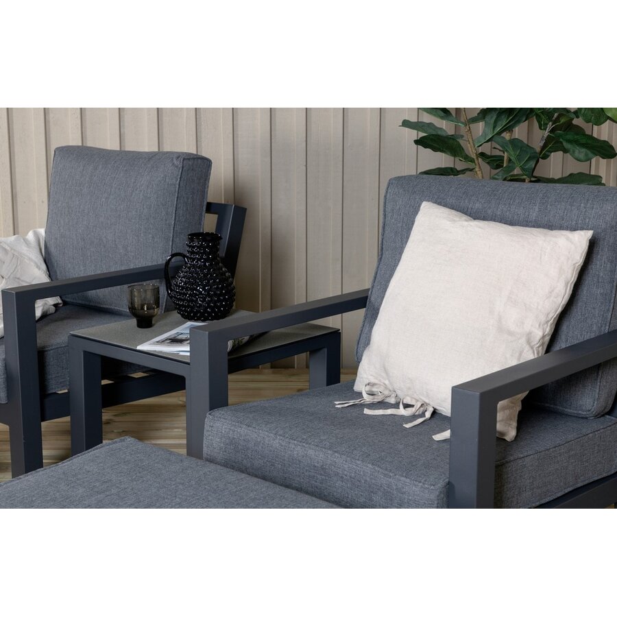 Barcelona 5-delige Loungeset Zwart