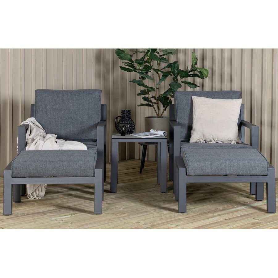 Barcelona 5-delige Loungeset Zwart