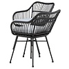 Viga Rotan Loungeset Zwart
