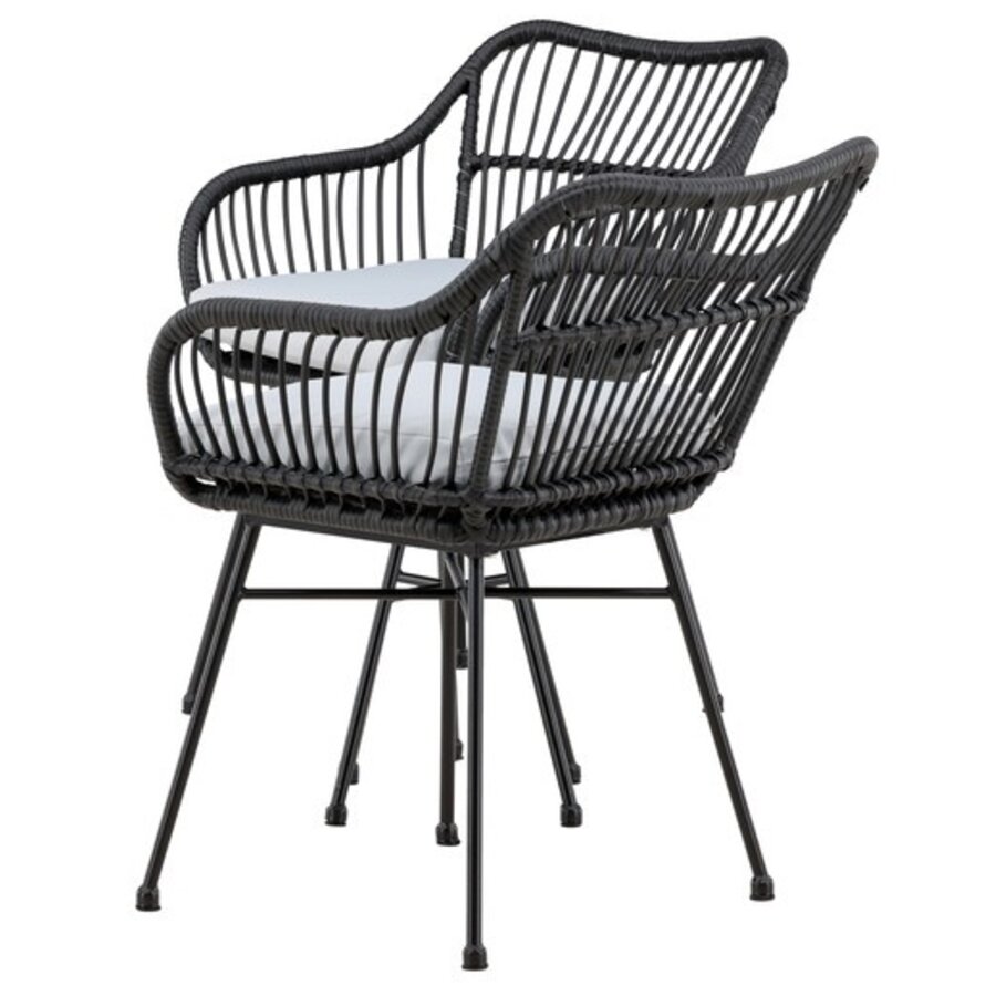 Viga Rotan Loungeset Zwart