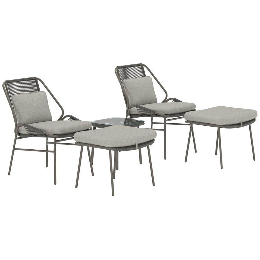 Zakynthos 5-delige Loungeset Bruin