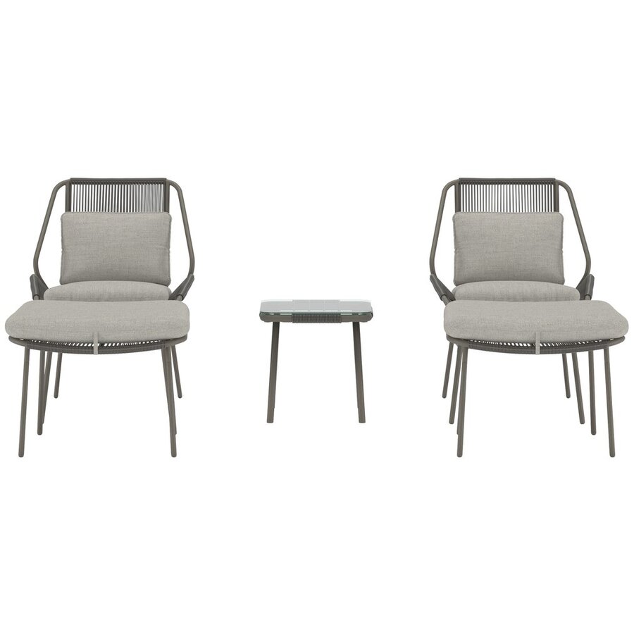 Zakynthos 5-delige Loungeset Bruin