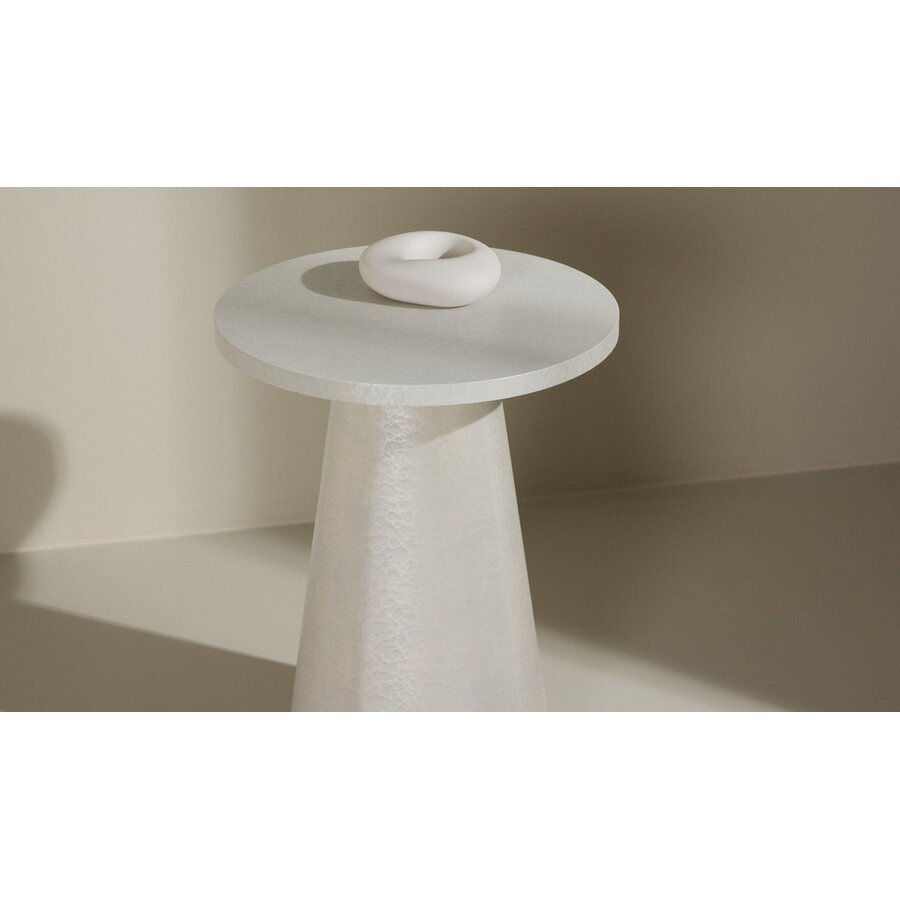 Lanzo Witte Bijzettafel Rond Ø35 cm