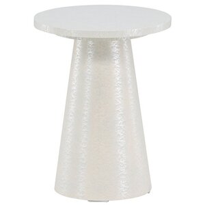 Hjem interiors Lanzo Witte Bijzettafel Rond Ø35 cm