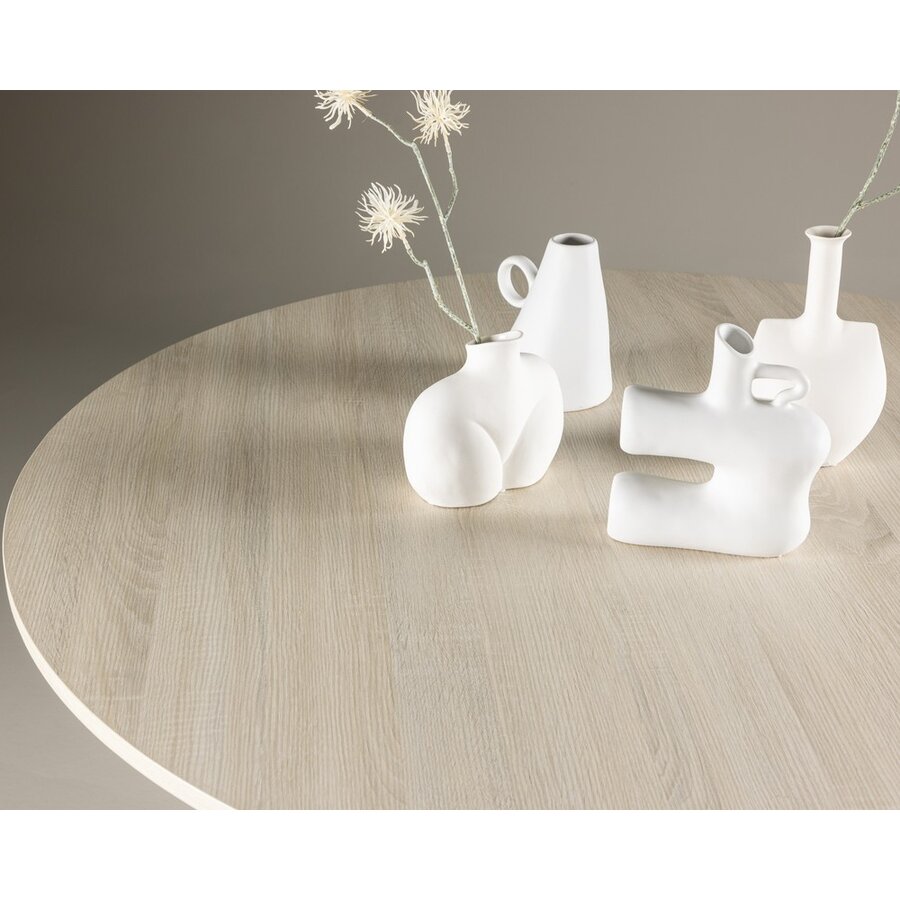 Lanzo White Wash Eettafel Rond Ø120 cm