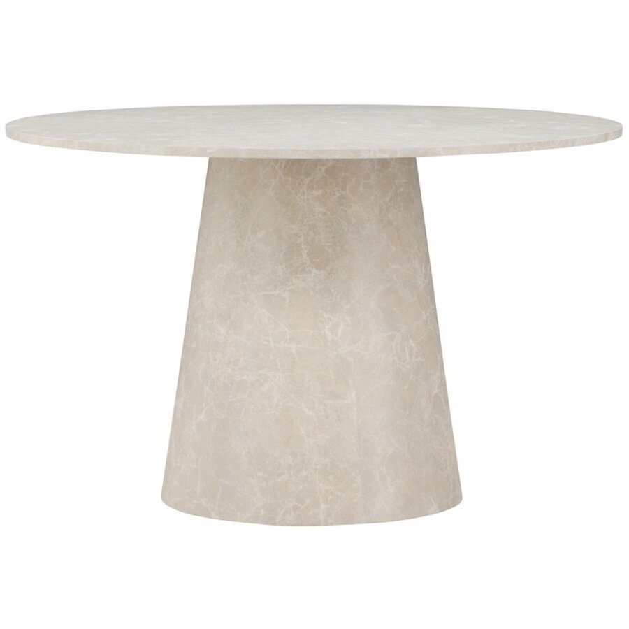 Lanzo Beige Marmerlook Eettafel Rond Ø120 cm