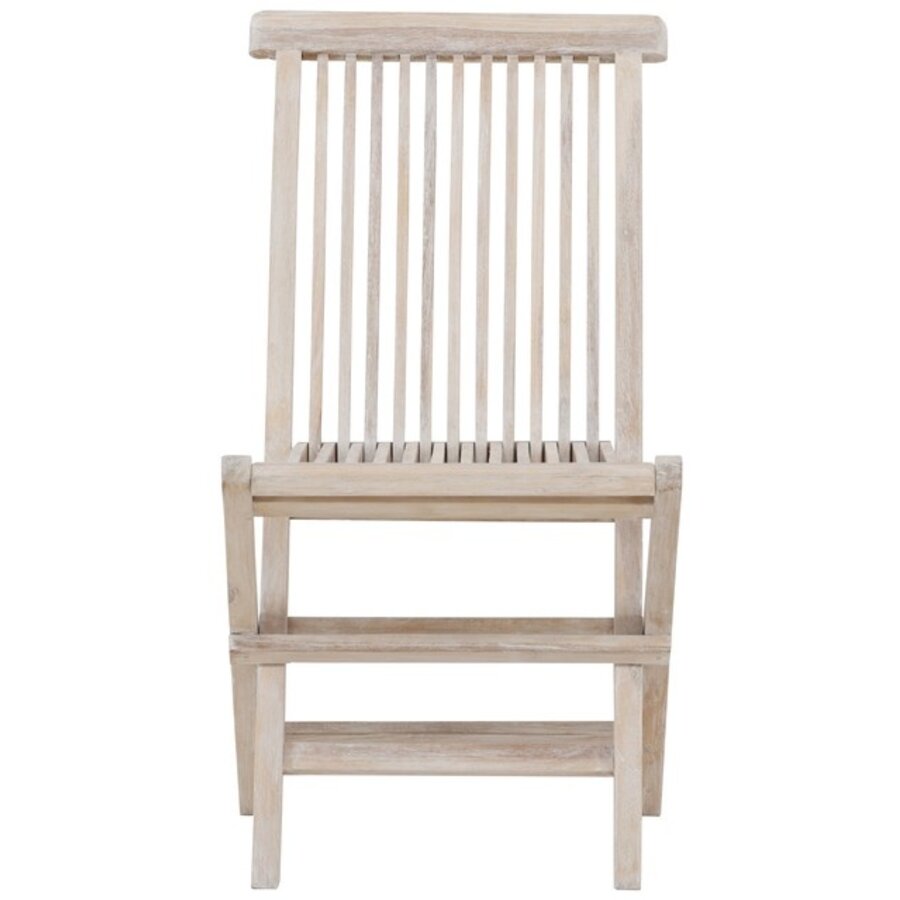 Kenya Teak Tuinstoel White Wash Set van 2
