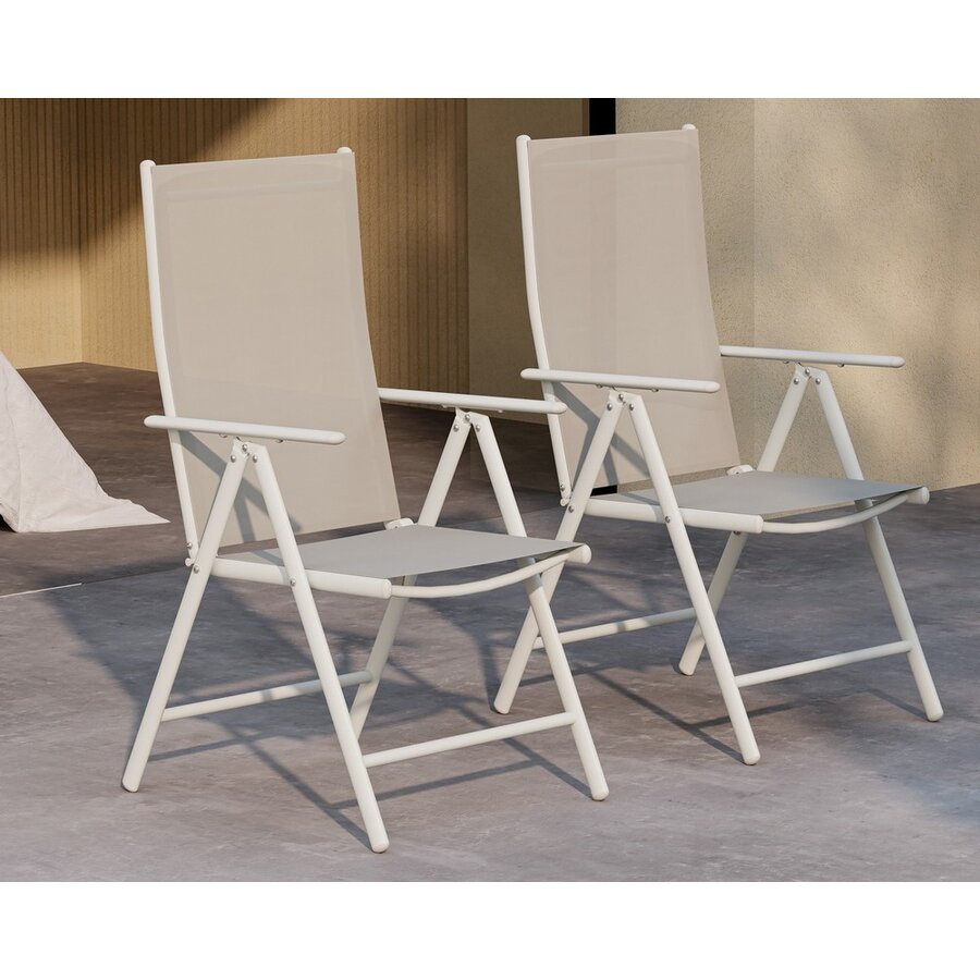 Break Verstelbare Tuinstoel Beige/Textyleen