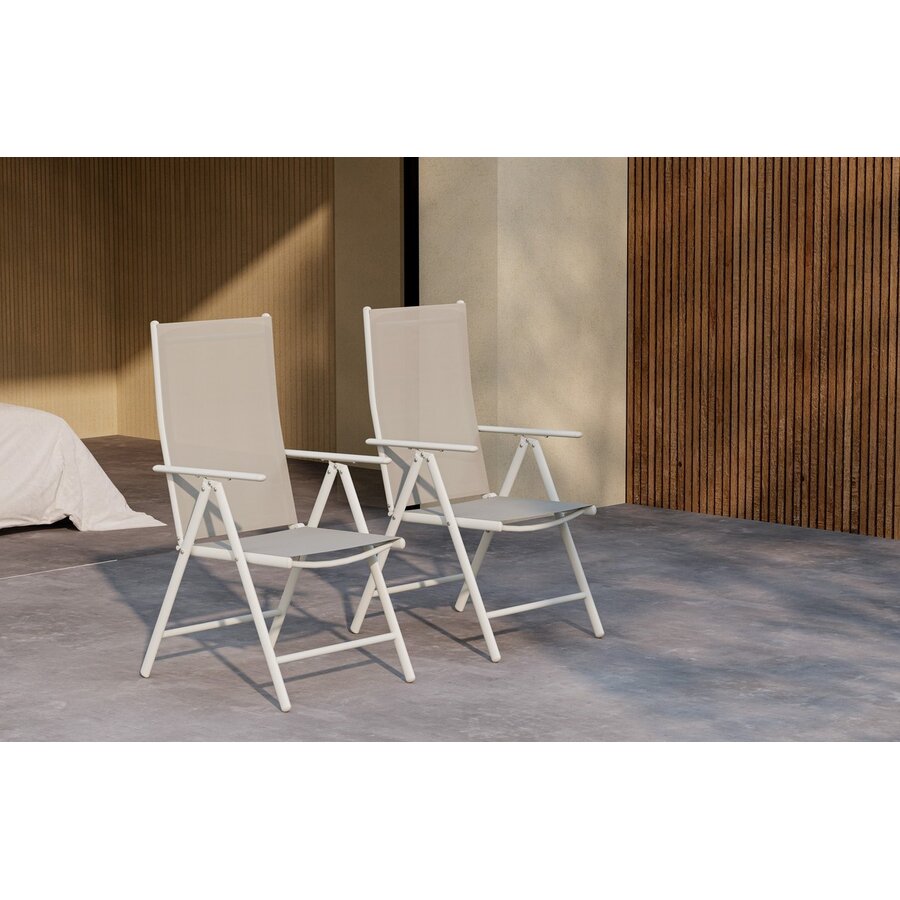 Break Verstelbare Tuinstoel Beige/Textyleen