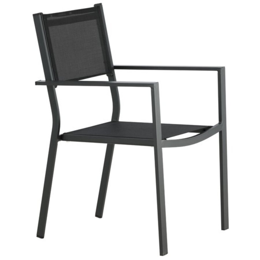 Copacabana Tuinstoel Zwart/Textyleen