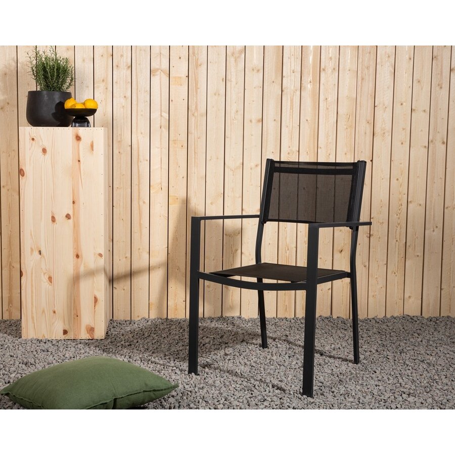 Copacabana Tuinstoel Zwart/Textyleen