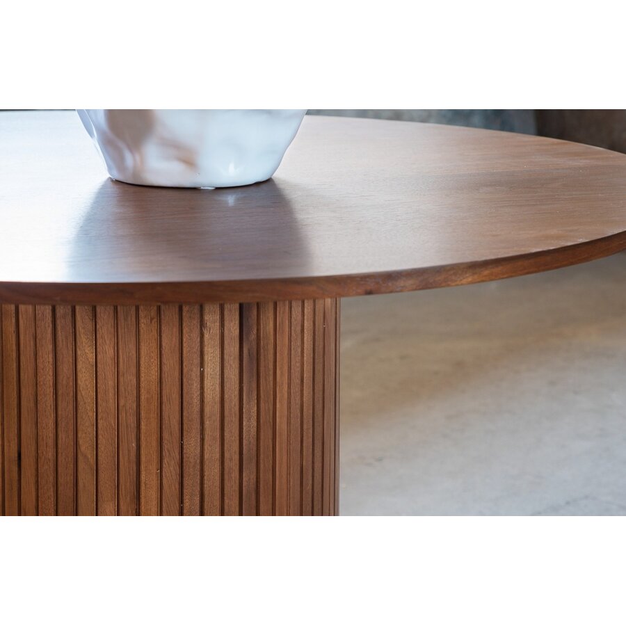 Bianca Walnoot Eettafel Rond Ø110 cm