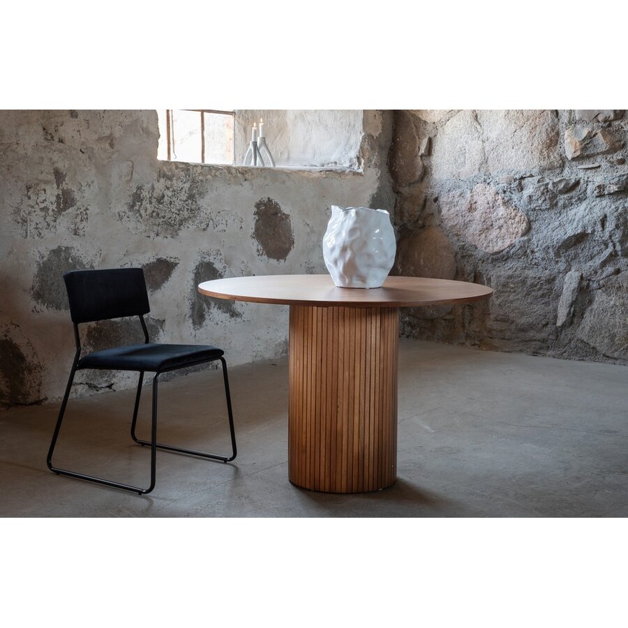 Bianca Walnoot Eettafel Rond Ø110 cm