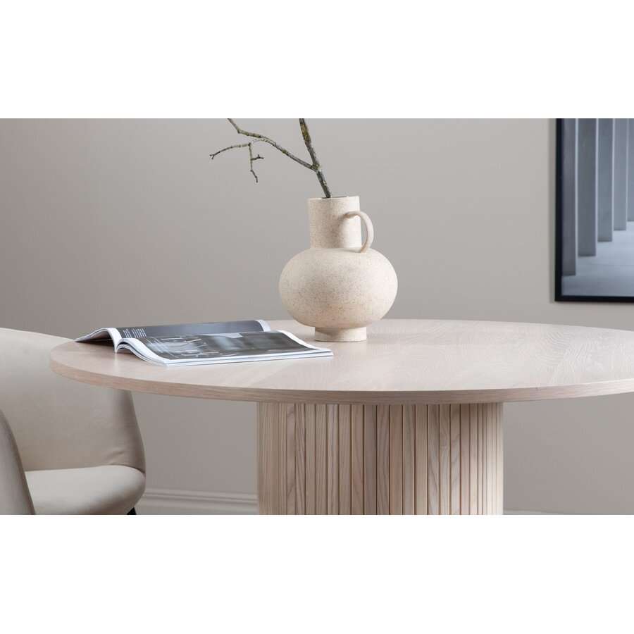 Bianca Blank Eiken Eettafel Rond Ø110 cm