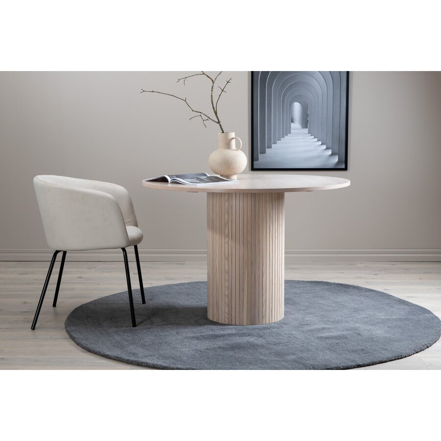 Bianca Blank Eiken Eettafel Rond Ø110 cm