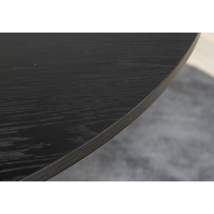 Bianca Zwart Eiken Eettafel Rond Ø110 cm