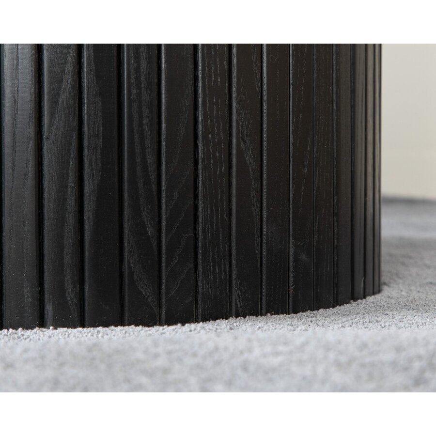 Bianca Zwart Eiken Eettafel Rond Ø110 cm