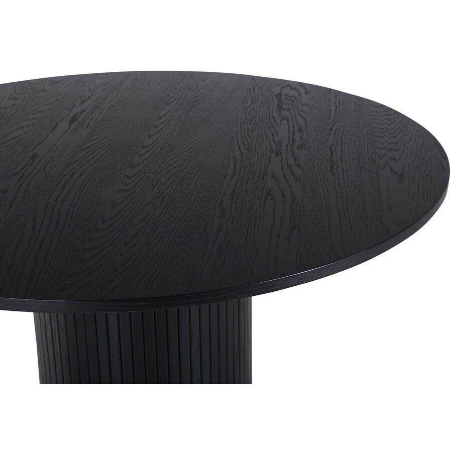 Bianca Zwart Eiken Eettafel Rond Ø110 cm