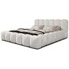 Dallas Slim 160 x 200 cm Gestoffeerd Bed Gebroken Wit