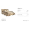 Dallas Slim 200 x 200 cm Gestoffeerd Bed Lichtbeige