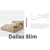 Dallas Slim 140 x 200 cm Gestoffeerd Bed Grijs