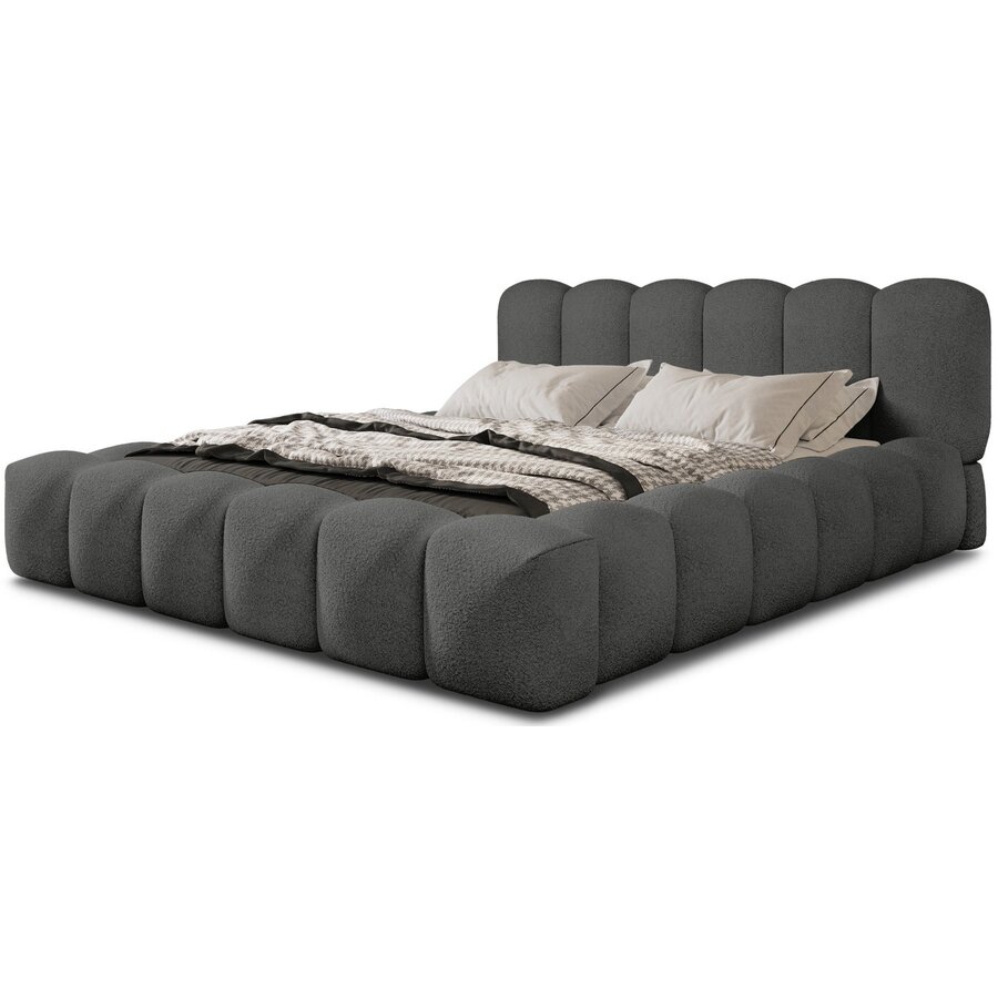 Dallas Slim 200 x 200 cm Gestoffeerd Bed Grijs