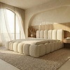 Dallas Slim 140 x 200 cm Gestoffeerd Bed Lichtbeige