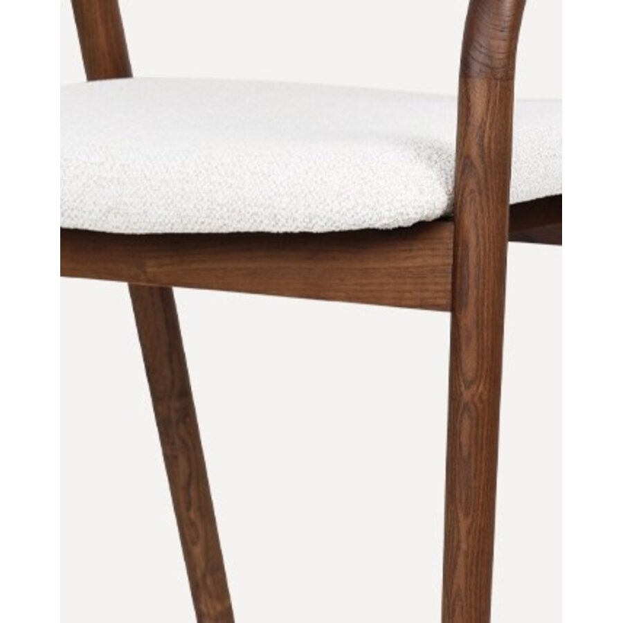 Travis Eetkamerstoel Walnoot/Wit Travis Eetkamerstoel Walnoot/Wit