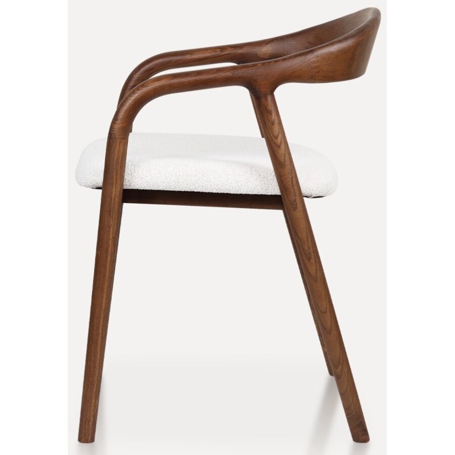 Travis Eetkamerstoel Walnoot/Wit Travis Eetkamerstoel Walnoot/Wit