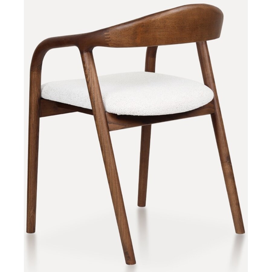 Travis Eetkamerstoel Walnoot/Wit Travis Eetkamerstoel Walnoot/Wit