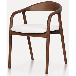 Hjem interiors Travis Eetkamerstoel Walnoot/Wit