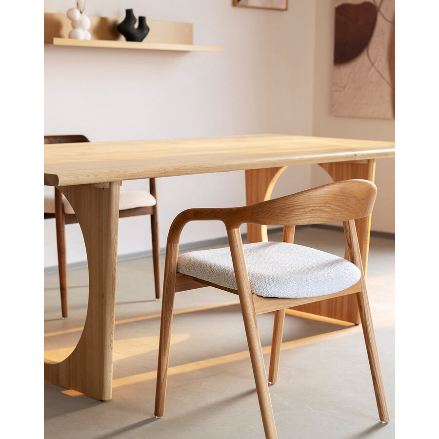 Travis Eetkamerstoel Natural/Wit