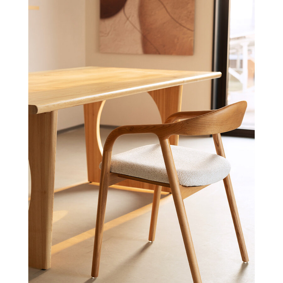 Travis Eetkamerstoel Natural/Wit