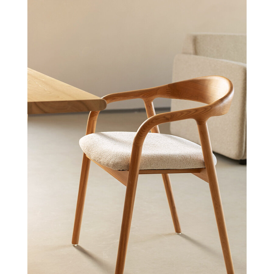 Travis Eetkamerstoel Natural/Wit