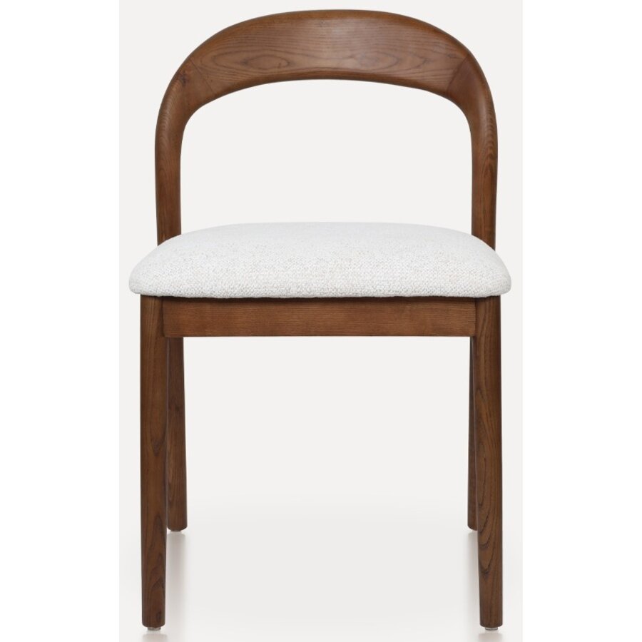 Lucinda Eetkamerstoel Walnoot/Wit Lucinda Eetkamerstoel Walnoot/Wit