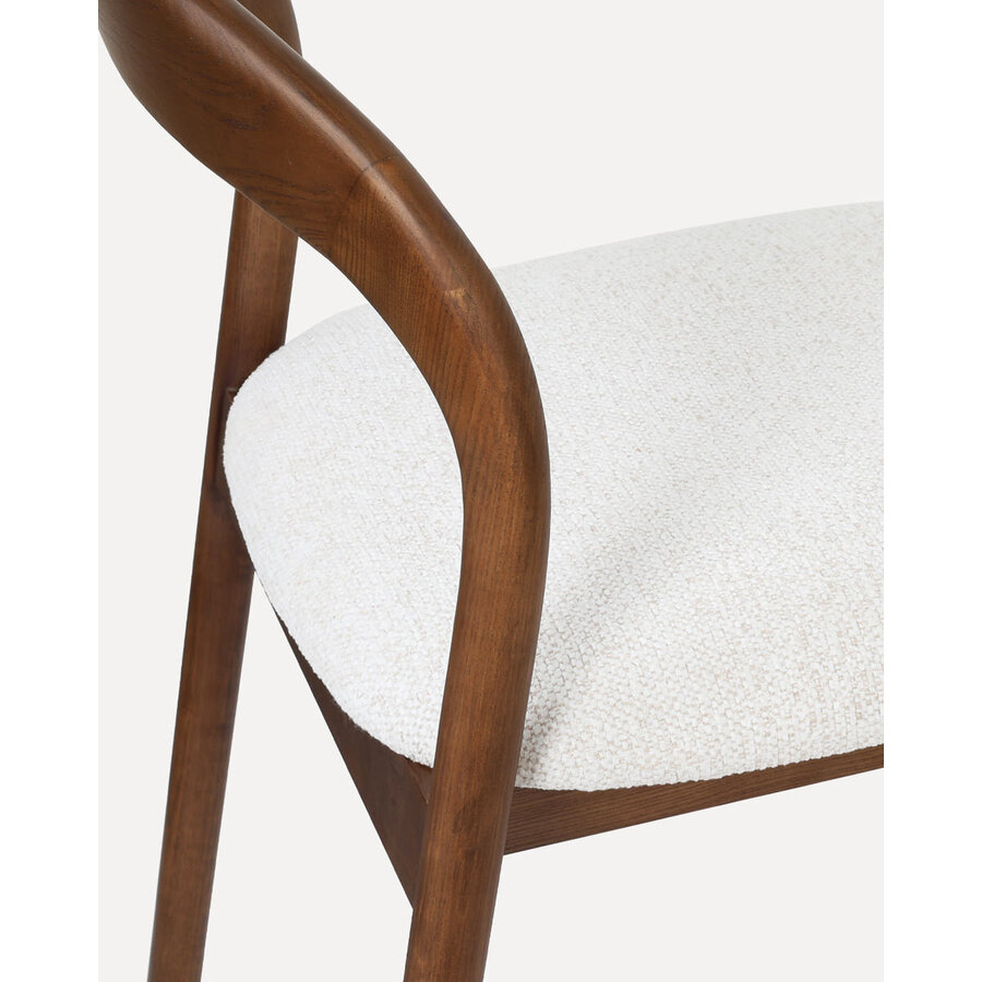 Lucinda Eetkamerstoel Walnoot/Wit Lucinda Eetkamerstoel Walnoot/Wit