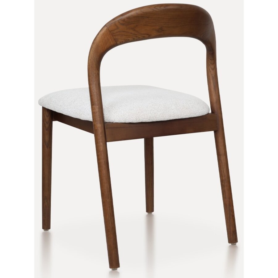 Lucinda Eetkamerstoel Walnoot/Wit Lucinda Eetkamerstoel Walnoot/Wit