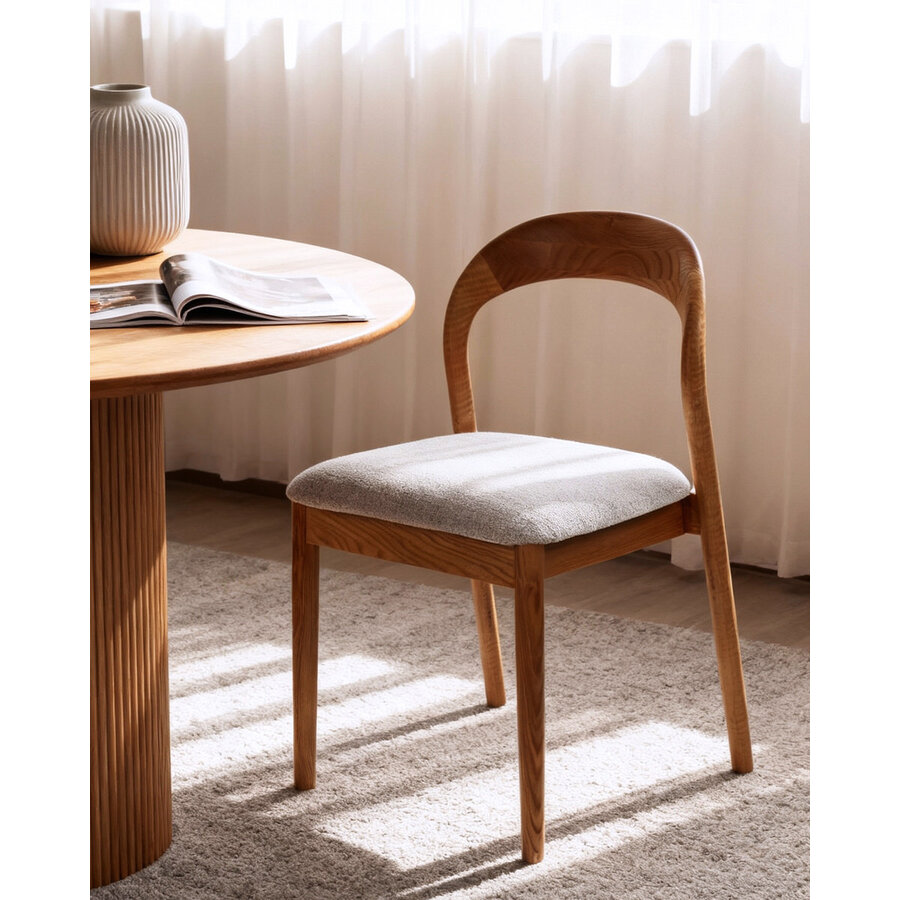 Lucinda Eetkamerstoel Natural/Wit Lucinda Eetkamerstoel Natural/Wit