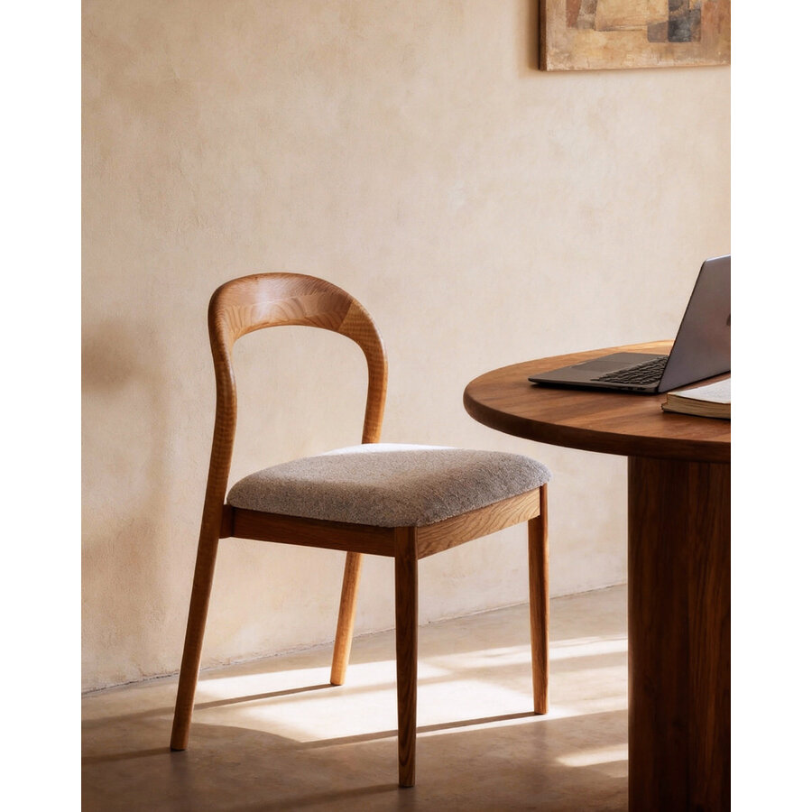 Lucinda Eetkamerstoel Natural/Wit Lucinda Eetkamerstoel Natural/Wit