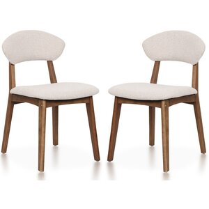 Hjem interiors Rupert Eetkamerstoel Walnoot/Beige