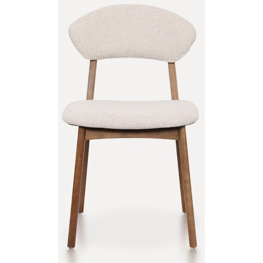 Rupert Eetkamerstoel Walnoot/Beige Rupert Eetkamerstoel Walnoot/Beige