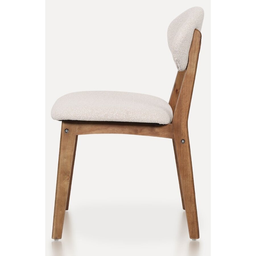 Rupert Eetkamerstoel Walnoot/Beige Rupert Eetkamerstoel Walnoot/Beige