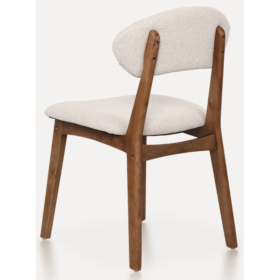 Rupert Eetkamerstoel Walnoot/Beige Rupert Eetkamerstoel Walnoot/Beige